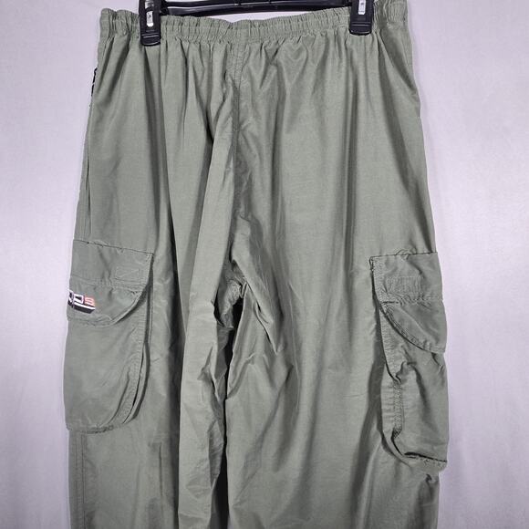 OPS Cargo Pants Men L Green Nylon All Terra Activewear Zip Pockets Hiking Trail - Picture 6 of 8